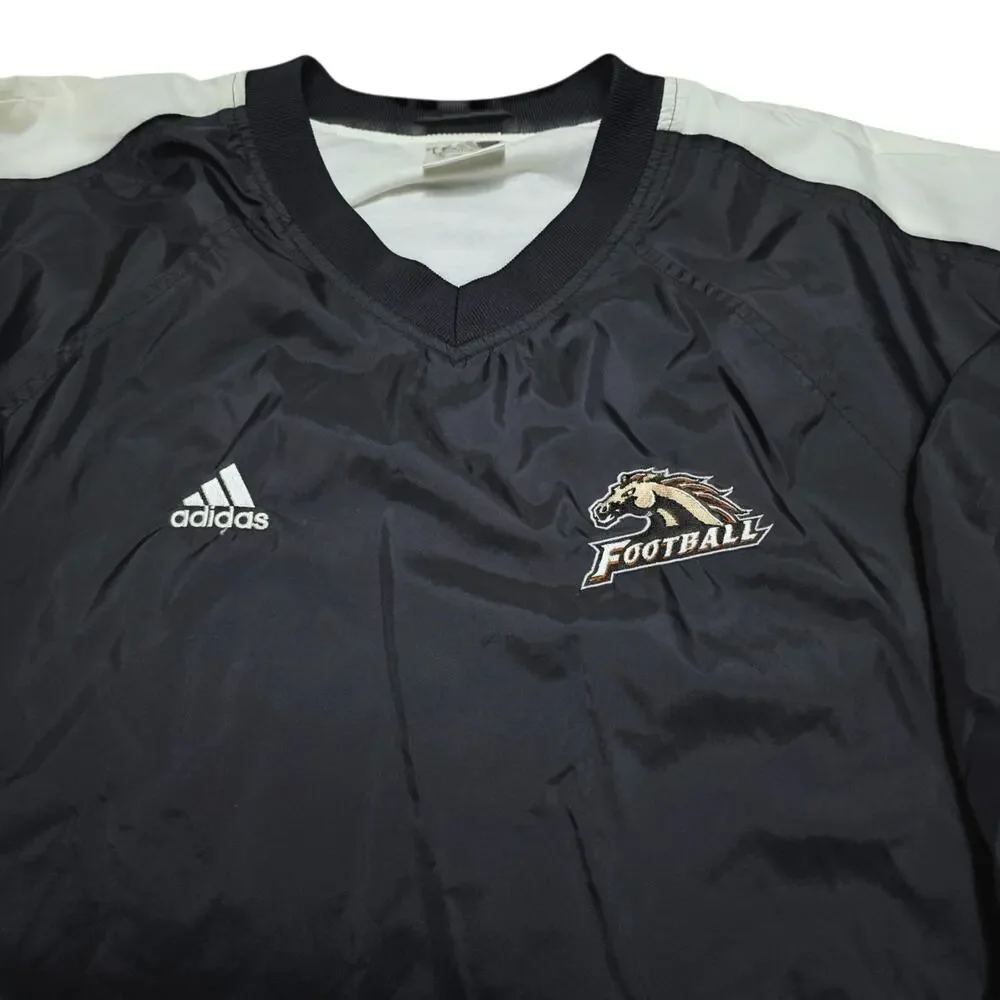 VTG Western Michigan Broncos Football Adidas Mens XL Pullover V-neck Windbreaker